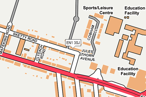 EN1 3SJ map - OS OpenMap – Local (Ordnance Survey) EN1 3SJ map - OS OpenMap – Local (Ordnance Survey)