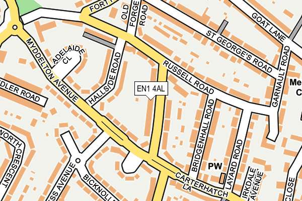 EN1 4AL map - OS OpenMap – Local (Ordnance Survey) EN1 4AL map - OS OpenMap – Local (Ordnance Survey)