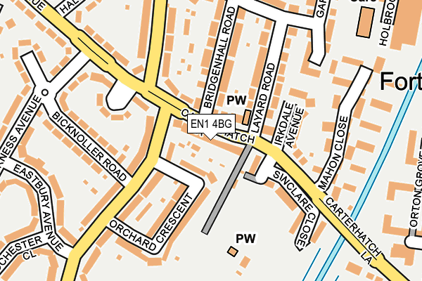 EN1 4BG map - OS OpenMap – Local (Ordnance Survey) EN1 4BG map - OS OpenMap – Local (Ordnance Survey)