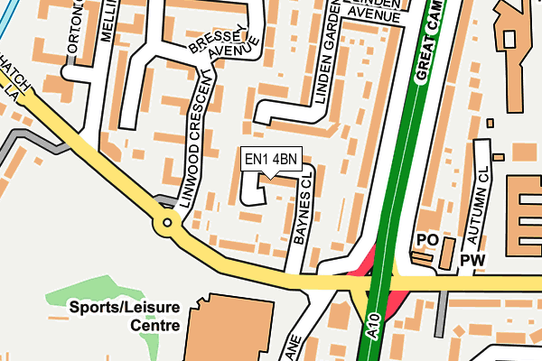 EN1 4BN map - OS OpenMap – Local (Ordnance Survey)