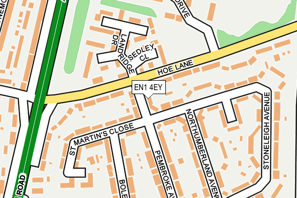 EN1 4EY map - OS OpenMap – Local (Ordnance Survey) EN1 4EY map - OS OpenMap – Local (Ordnance Survey)
