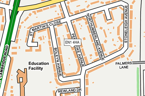 EN1 4HA map - OS OpenMap – Local (Ordnance Survey)