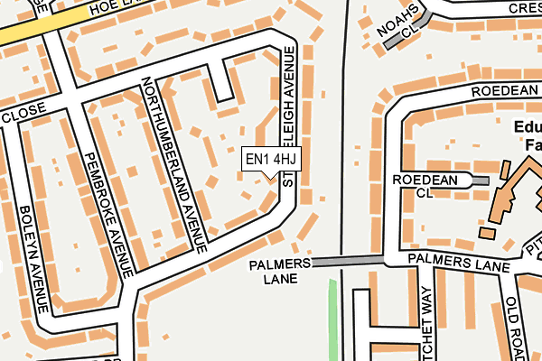 EN1 4HJ map - OS OpenMap – Local (Ordnance Survey) EN1 4HJ map - OS OpenMap – Local (Ordnance Survey)