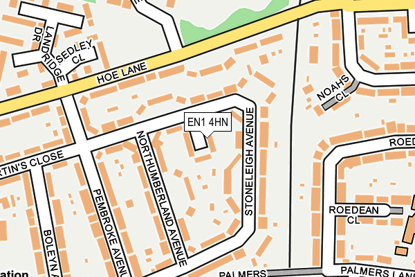 EN1 4HN map - OS OpenMap – Local (Ordnance Survey) EN1 4HN map - OS OpenMap – Local (Ordnance Survey)