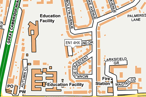 EN1 4HX map - OS OpenMap – Local (Ordnance Survey)