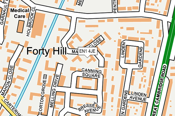 EN1 4JE map - OS OpenMap – Local (Ordnance Survey) EN1 4JE map - OS OpenMap – Local (Ordnance Survey)