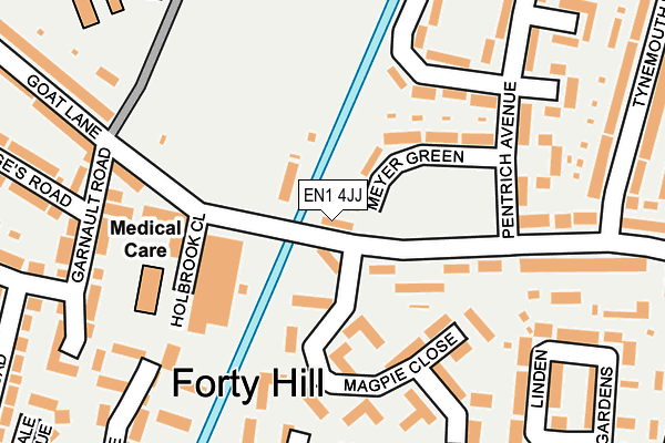 EN1 4JJ map - OS OpenMap – Local (Ordnance Survey) EN1 4JJ map - OS OpenMap – Local (Ordnance Survey)