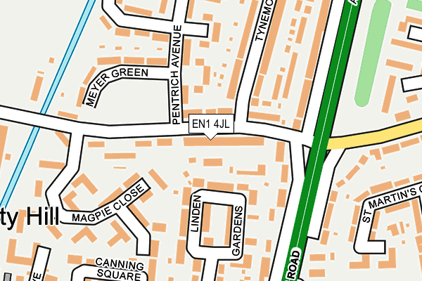 EN1 4JL map - OS OpenMap – Local (Ordnance Survey) EN1 4JL map - OS OpenMap – Local (Ordnance Survey)