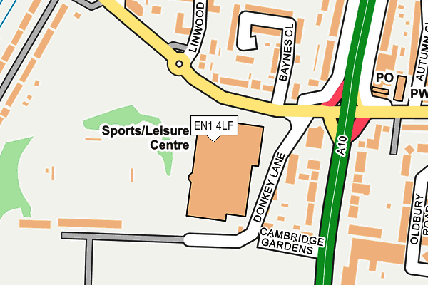 EN1 4LF map - OS OpenMap – Local (Ordnance Survey) EN1 4LF map - OS OpenMap – Local (Ordnance Survey)