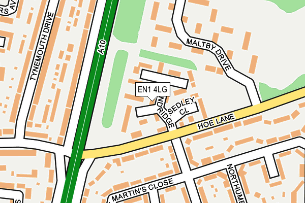 EN1 4LG map - OS OpenMap – Local (Ordnance Survey) EN1 4LG map - OS OpenMap – Local (Ordnance Survey)