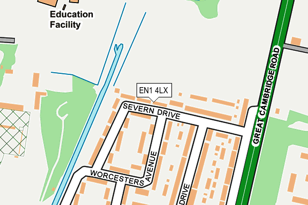 EN1 4LX map - OS OpenMap – Local (Ordnance Survey) EN1 4LX map - OS OpenMap – Local (Ordnance Survey)