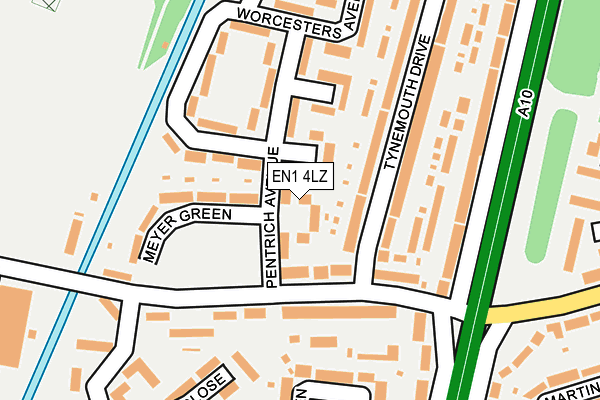 EN1 4LZ map - OS OpenMap – Local (Ordnance Survey) EN1 4LZ map - OS OpenMap – Local (Ordnance Survey)