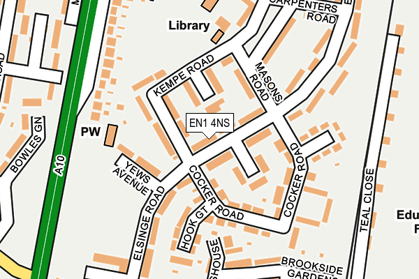 EN1 4NS map - OS OpenMap – Local (Ordnance Survey) EN1 4NS map - OS OpenMap – Local (Ordnance Survey)