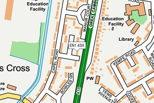 EN1 4SX map - OS OpenMap – Local (Ordnance Survey)