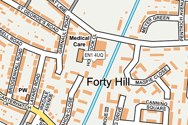 EN1 4UQ map - OS OpenMap – Local (Ordnance Survey) EN1 4UQ map - OS OpenMap – Local (Ordnance Survey)