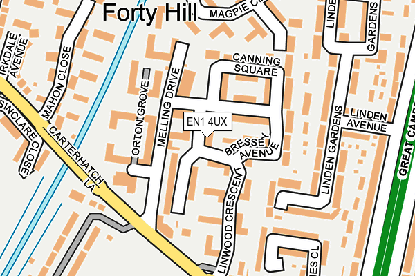 EN1 4UX map - OS OpenMap – Local (Ordnance Survey) EN1 4UX map - OS OpenMap – Local (Ordnance Survey)