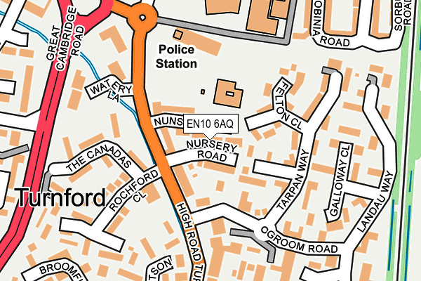 EN10 6AQ map - OS OpenMap – Local (Ordnance Survey)