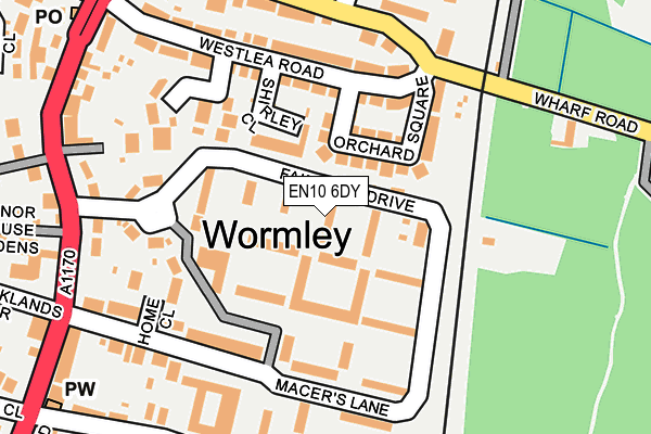 EN10 6DY map - OS OpenMap – Local (Ordnance Survey) EN10 6DY map - OS OpenMap – Local (Ordnance Survey)