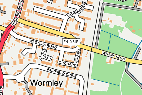 EN10 6JB map - OS OpenMap – Local (Ordnance Survey)
