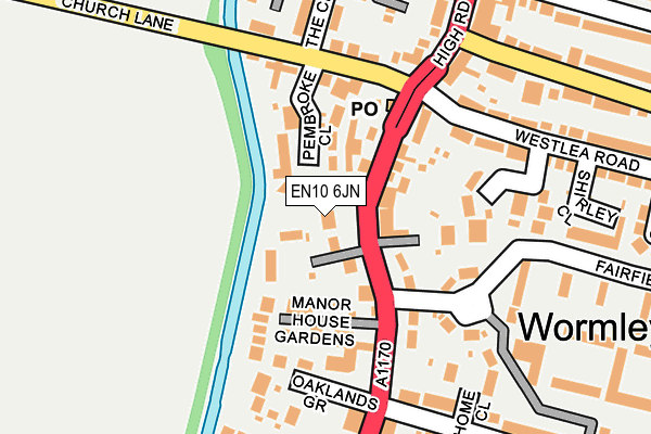 EN10 6JN map - OS OpenMap – Local (Ordnance Survey) EN10 6JN map - OS OpenMap – Local (Ordnance Survey)