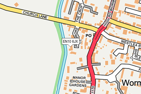 EN10 6JX map - OS OpenMap – Local (Ordnance Survey) EN10 6JX map - OS OpenMap – Local (Ordnance Survey)