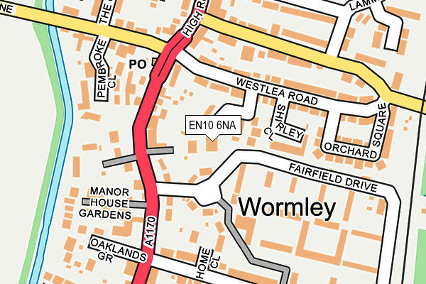 EN10 6NA map - OS OpenMap – Local (Ordnance Survey) EN10 6NA map - OS OpenMap – Local (Ordnance Survey)