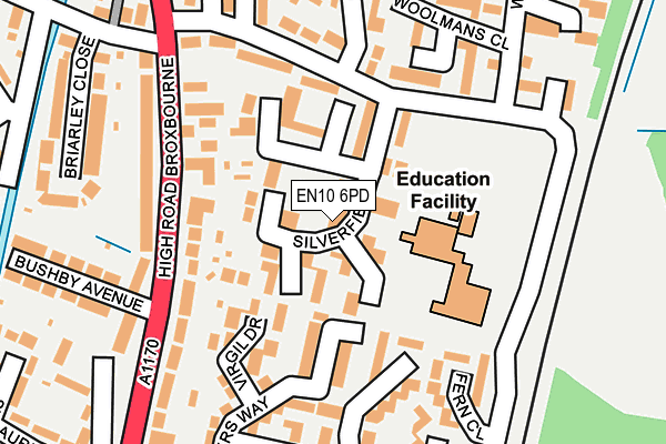 EN10 6PD map - OS OpenMap – Local (Ordnance Survey)
