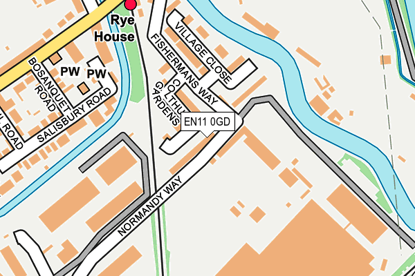 EN11 0GD map - OS OpenMap – Local (Ordnance Survey) EN11 0GD map - OS OpenMap – Local (Ordnance Survey)