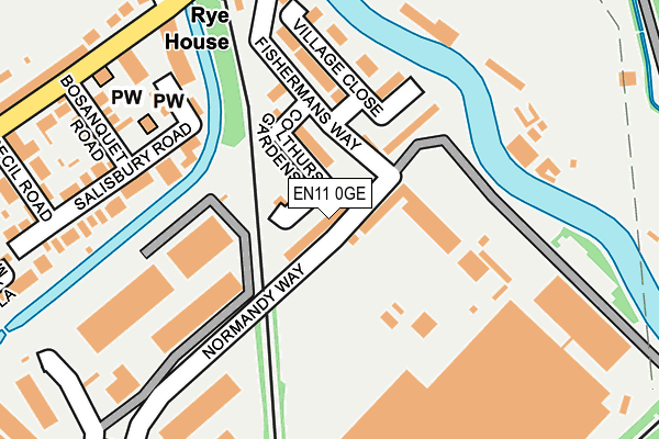 EN11 0GE map - OS OpenMap – Local (Ordnance Survey) EN11 0GE map - OS OpenMap – Local (Ordnance Survey)
