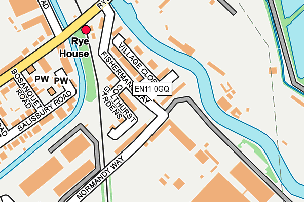 EN11 0GQ map - OS OpenMap – Local (Ordnance Survey) EN11 0GQ map - OS OpenMap – Local (Ordnance Survey)
