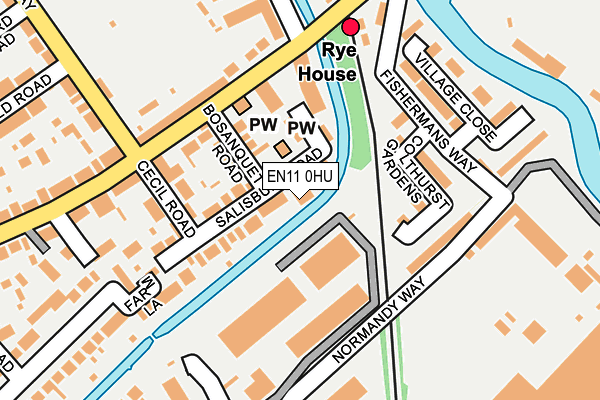 EN11 0HU map - OS OpenMap – Local (Ordnance Survey) EN11 0HU map - OS OpenMap – Local (Ordnance Survey)