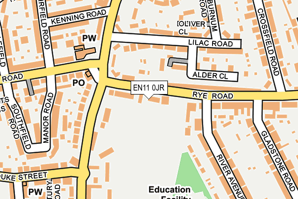 EN11 0JR map - OS OpenMap – Local (Ordnance Survey) EN11 0JR map - OS OpenMap – Local (Ordnance Survey)