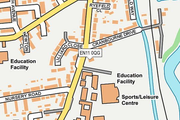EN11 0QG map - OS OpenMap – Local (Ordnance Survey)