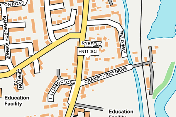 EN11 0QJ map - OS OpenMap – Local (Ordnance Survey) EN11 0QJ map - OS OpenMap – Local (Ordnance Survey)