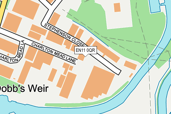 EN11 0QR map - OS OpenMap – Local (Ordnance Survey)