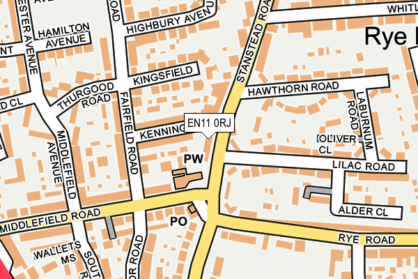 EN11 0RJ map - OS OpenMap – Local (Ordnance Survey) EN11 0RJ map - OS OpenMap – Local (Ordnance Survey)