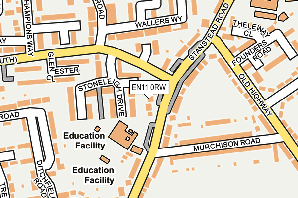 EN11 0RW map - OS OpenMap – Local (Ordnance Survey) EN11 0RW map - OS OpenMap – Local (Ordnance Survey)