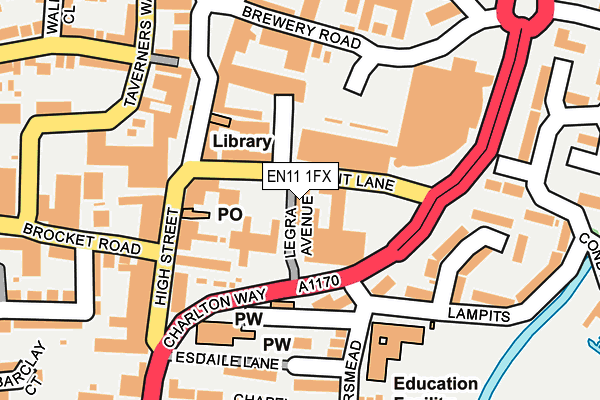 EN11 1FX map - OS OpenMap – Local (Ordnance Survey) EN11 1FX map - OS OpenMap – Local (Ordnance Survey)
