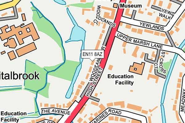 EN11 8AZ map - OS OpenMap – Local (Ordnance Survey) EN11 8AZ map - OS OpenMap – Local (Ordnance Survey)