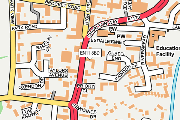 EN11 8BD map - OS OpenMap – Local (Ordnance Survey) EN11 8BD map - OS OpenMap – Local (Ordnance Survey)