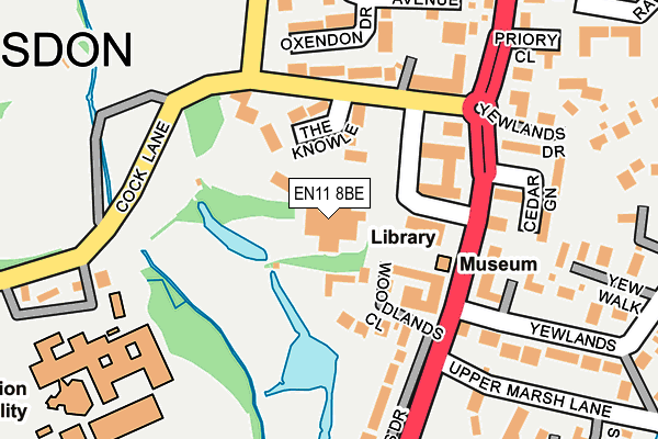 EN11 8BE map - OS OpenMap – Local (Ordnance Survey) EN11 8BE map - OS OpenMap – Local (Ordnance Survey)