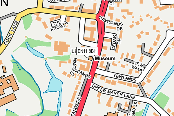 EN11 8BH map - OS OpenMap – Local (Ordnance Survey) EN11 8BH map - OS OpenMap – Local (Ordnance Survey)