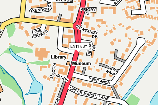 EN11 8BY map - OS OpenMap – Local (Ordnance Survey) EN11 8BY map - OS OpenMap – Local (Ordnance Survey)