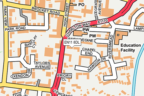 EN11 8DL map - OS OpenMap – Local (Ordnance Survey) EN11 8DL map - OS OpenMap – Local (Ordnance Survey)