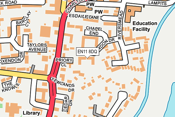 EN11 8DQ map - OS OpenMap – Local (Ordnance Survey) EN11 8DQ map - OS OpenMap – Local (Ordnance Survey)