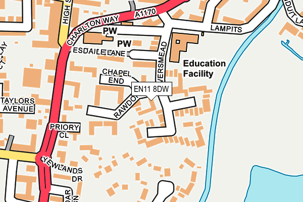 EN11 8DW map - OS OpenMap – Local (Ordnance Survey) EN11 8DW map - OS OpenMap – Local (Ordnance Survey)
