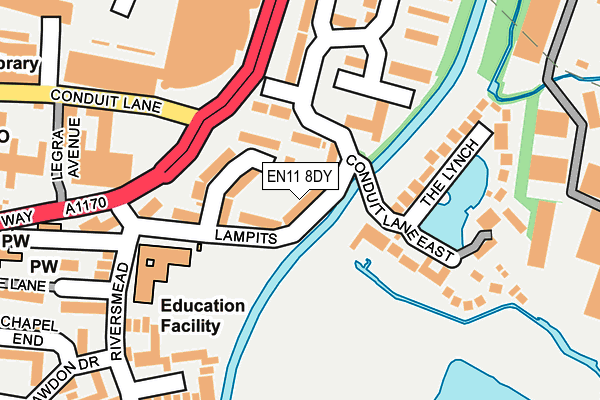 EN11 8DY map - OS OpenMap – Local (Ordnance Survey) EN11 8DY map - OS OpenMap – Local (Ordnance Survey)