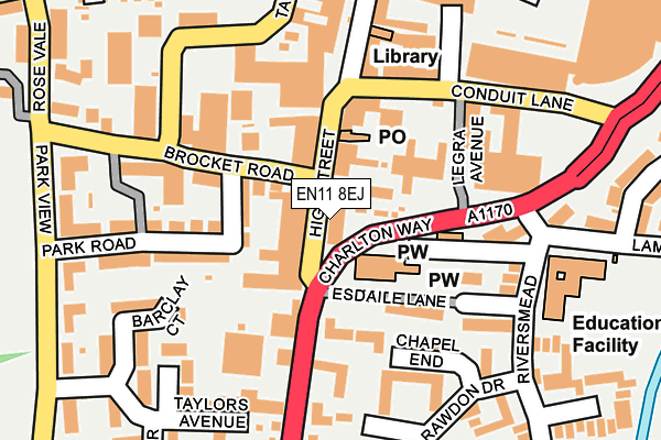 EN11 8EJ map - OS OpenMap – Local (Ordnance Survey) EN11 8EJ map - OS OpenMap – Local (Ordnance Survey)