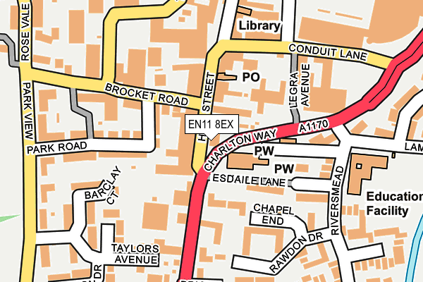 EN11 8EX map - OS OpenMap – Local (Ordnance Survey) EN11 8EX map - OS OpenMap – Local (Ordnance Survey)