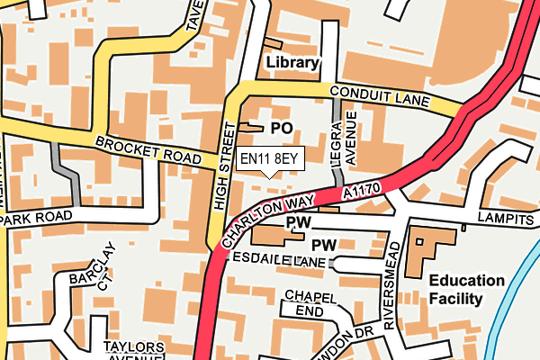 EN11 8EY map - OS OpenMap – Local (Ordnance Survey) EN11 8EY map - OS OpenMap – Local (Ordnance Survey)